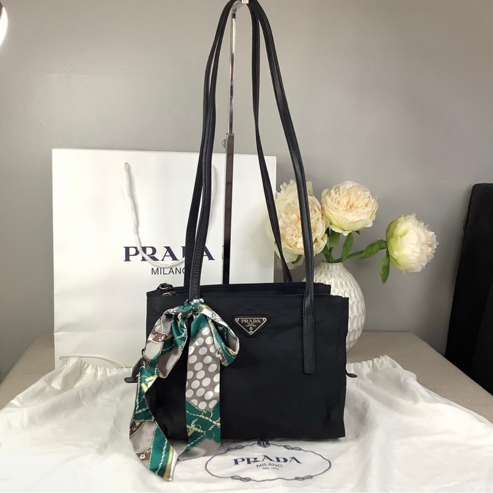 Prada Tessuto Long Strap Tote